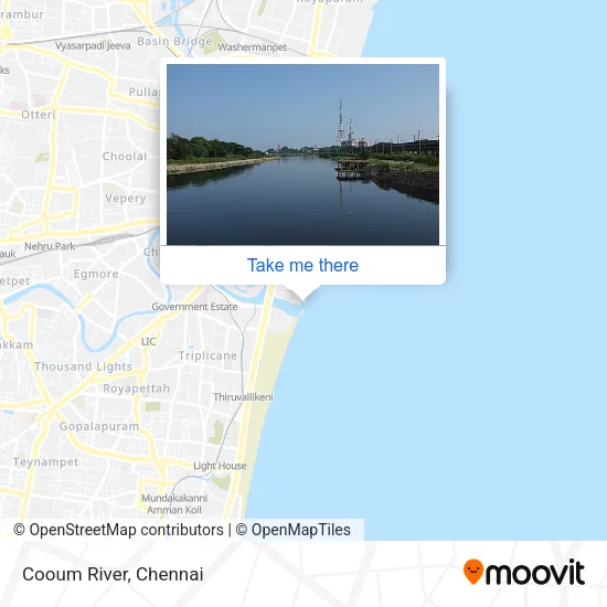 Cooum River map