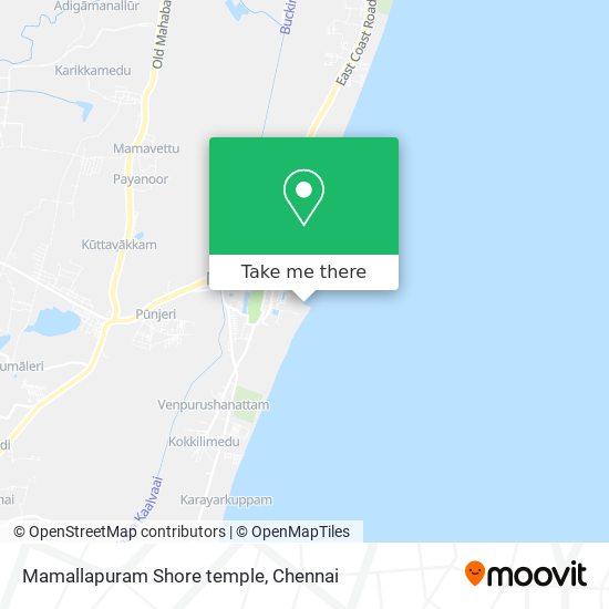 Mamallapuram Shore temple map