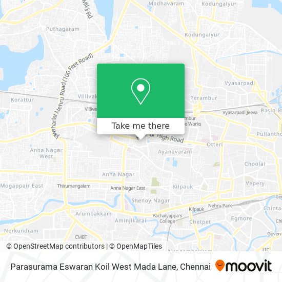 Parasurama Eswaran Koil West Mada Lane map