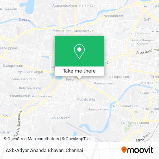 A2b-Adyar Ananda Bhavan map