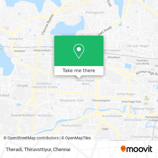 Theradi, Thiruvottiyur map