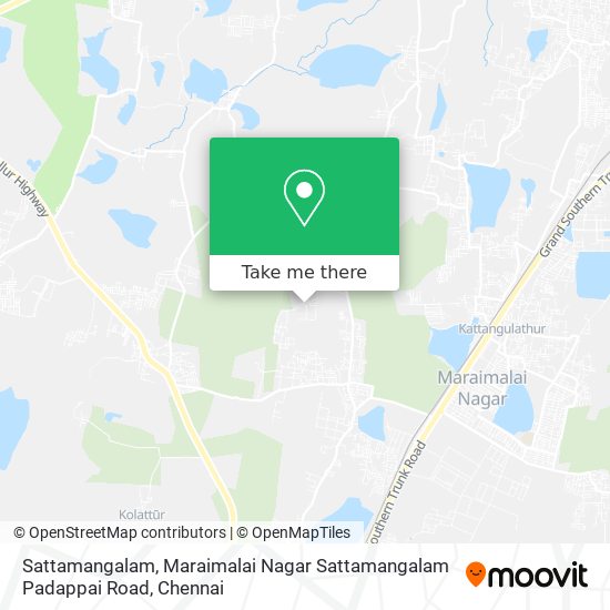 Sattamangalam, Maraimalai Nagar Sattamangalam Padappai Road map