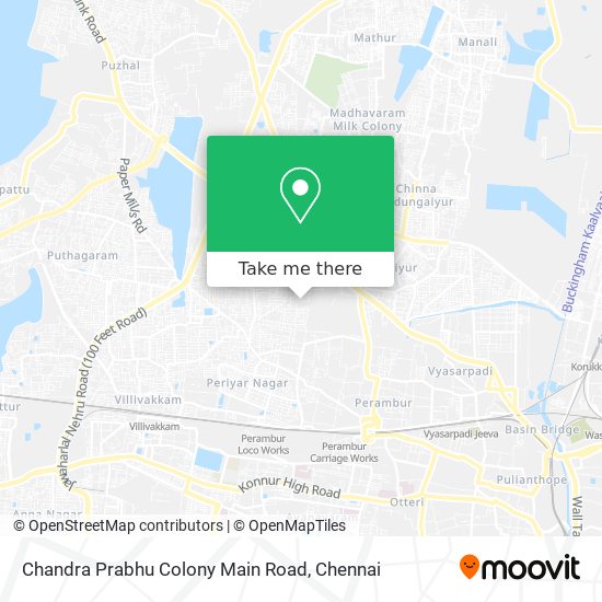 Chandra Prabhu Colony Main Road map