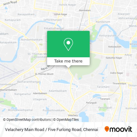 Velachery Main Road / Five Furlong Road map