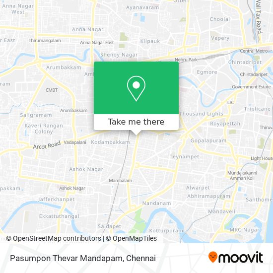 Pasumpon Thevar Mandapam map