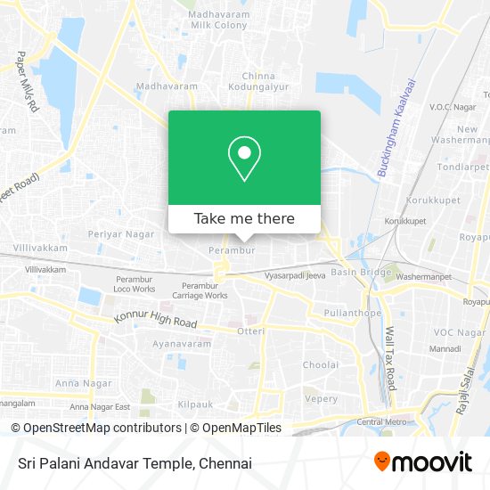 Sri Palani Andavar Temple map