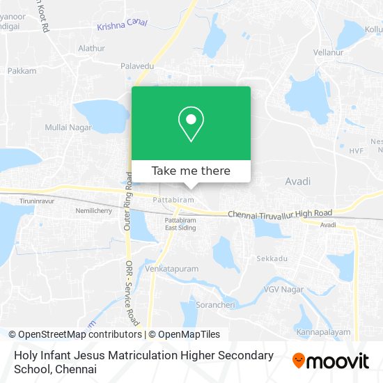 Holy Infant Jesus Matriculation Higher Secondary School map