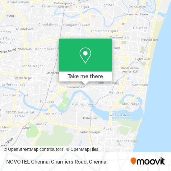 NOVOTEL Chennai Chamiers Road map