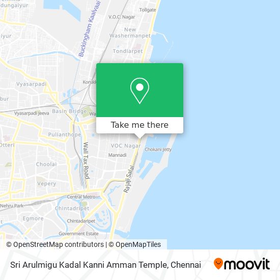 Sri Arulmigu Kadal Kanni Amman Temple map