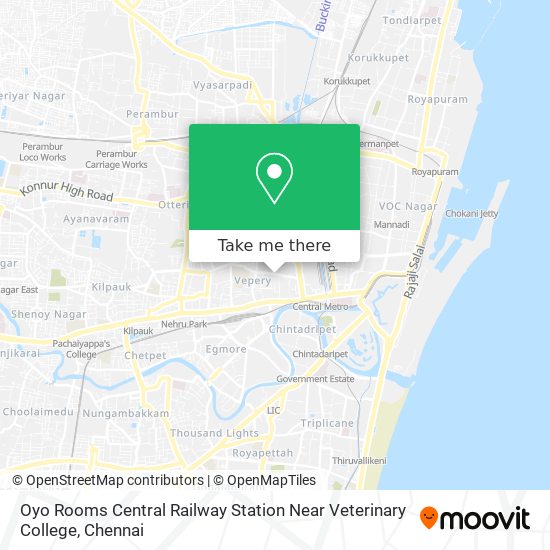 Oyo Rooms Central Railway Station Near Veterinary College map