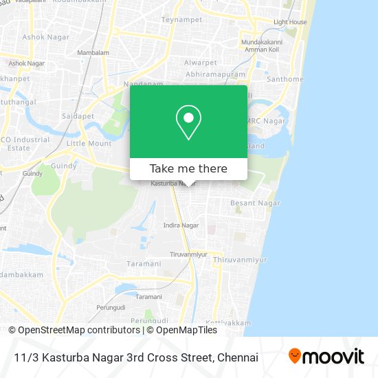 11 / 3 Kasturba Nagar 3rd Cross Street map