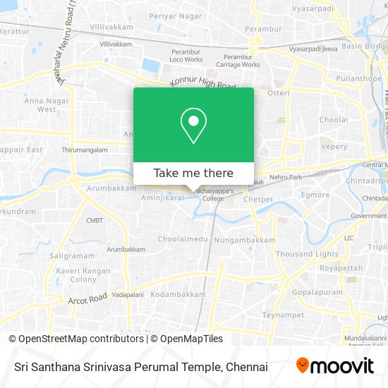 Sri Santhana Srinivasa Perumal Temple map