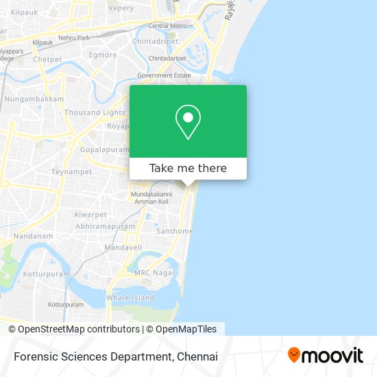 Forensic Sciences Department map