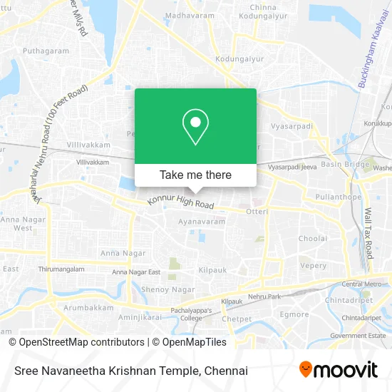 Sree Navaneetha Krishnan Temple map