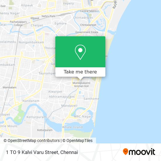 1 TO 9 Kalvi Varu Street map