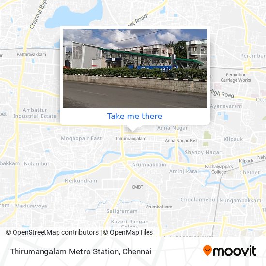 Thirumangalam Metro Station map