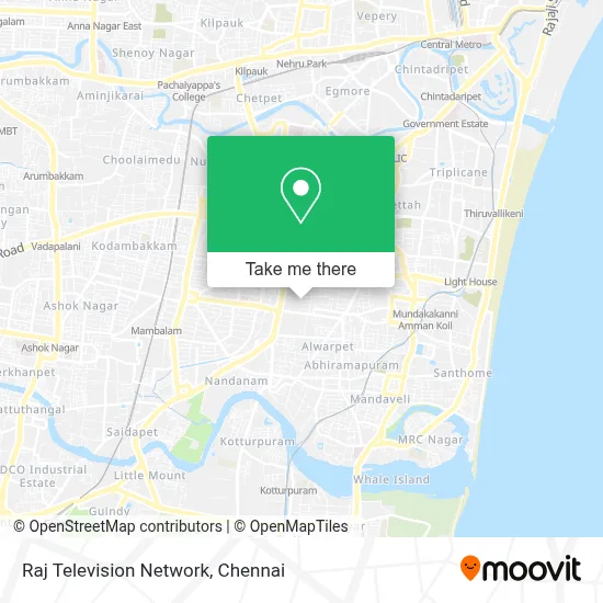 Raj Television Network map