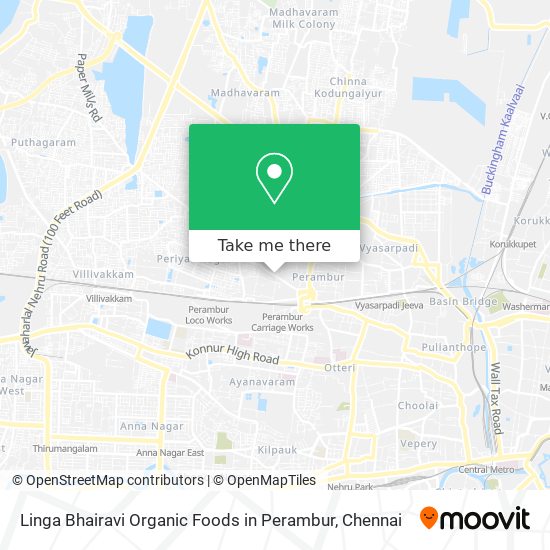 Linga Bhairavi Organic Foods in Perambur map