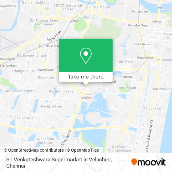 Sri Venkateshwara Supermarket in Velacheri map