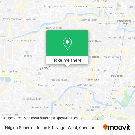 Nilgiris Supermarket in K K Nagar West map