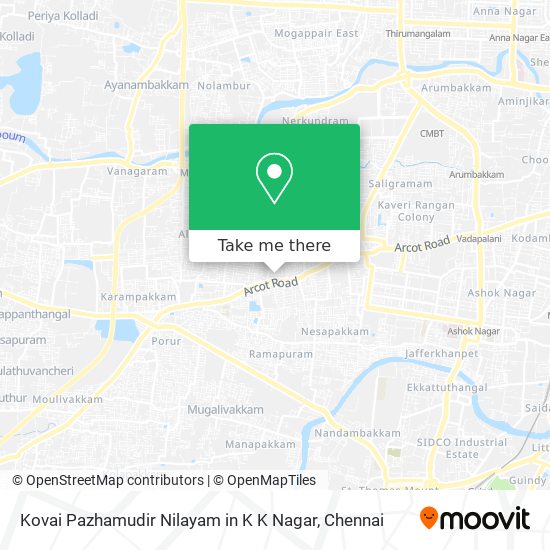Kovai Pazhamudir Nilayam in K K Nagar map