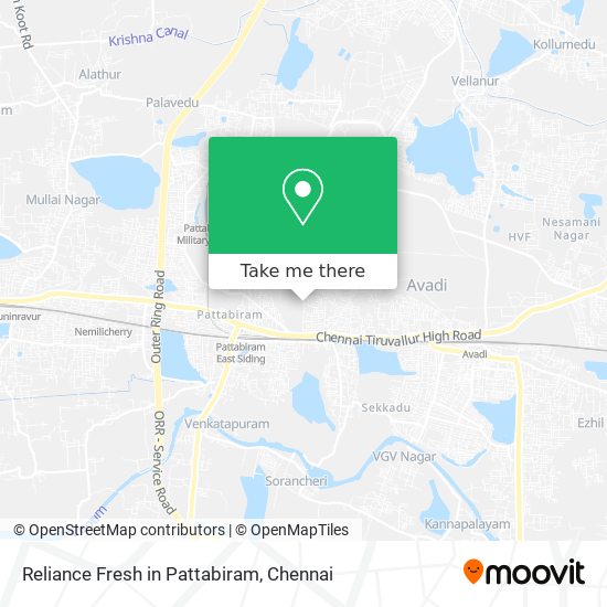 Reliance Fresh in Pattabiram map