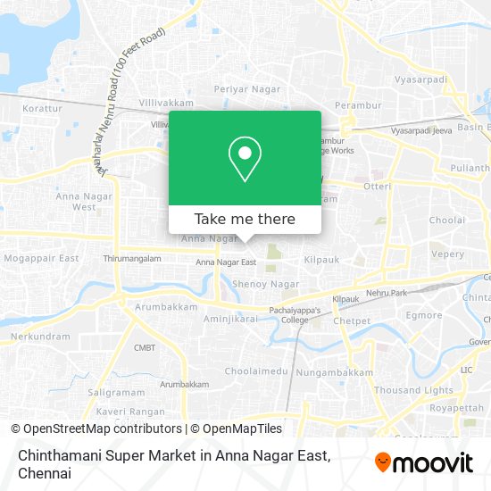Chinthamani Super Market in Anna Nagar East map