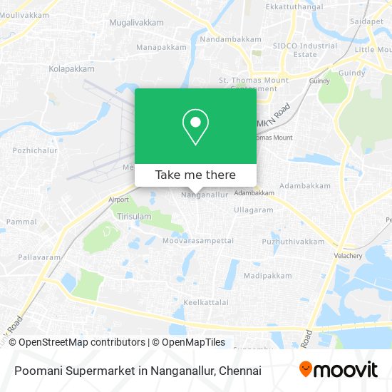 Poomani Supermarket in Nanganallur map