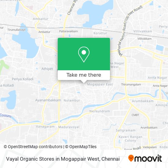 Vayal Organic Stores in Mogappair West map