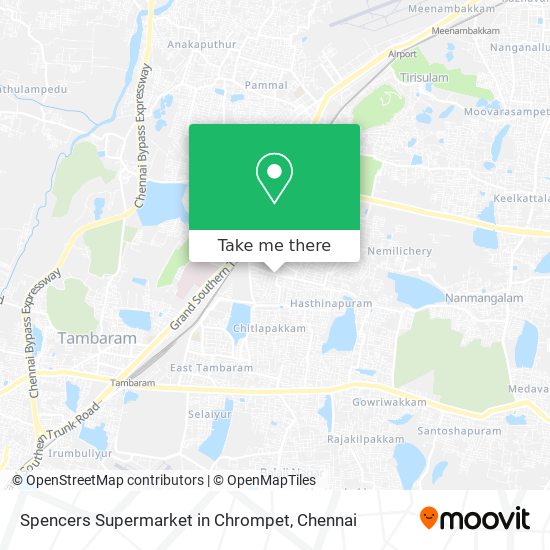 Spencers Supermarket in Chrompet map