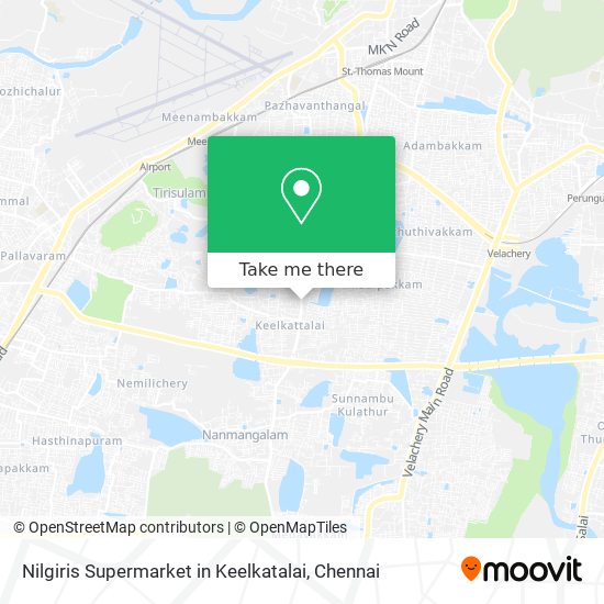 Nilgiris Supermarket in Keelkatalai map