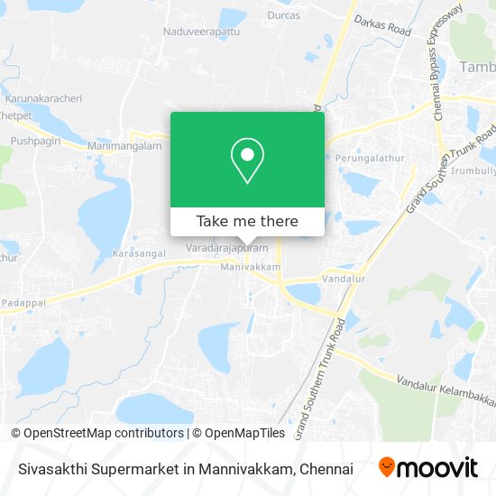 Sivasakthi Supermarket in Mannivakkam map