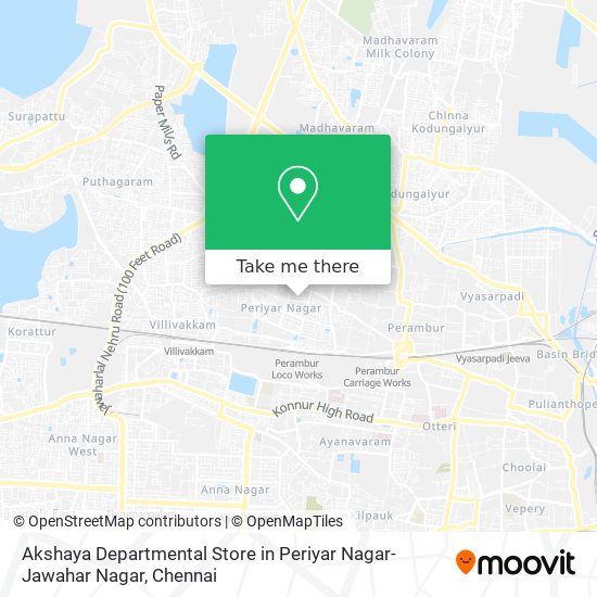 Akshaya Departmental Store in Periyar Nagar-Jawahar Nagar map