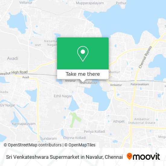 Sri Venkateshwara Supermarket in Navalur map