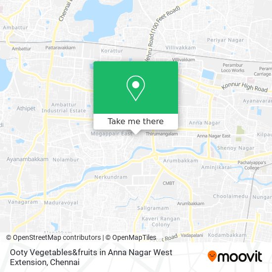 Ooty Vegetables&fruits in Anna Nagar West Extension map