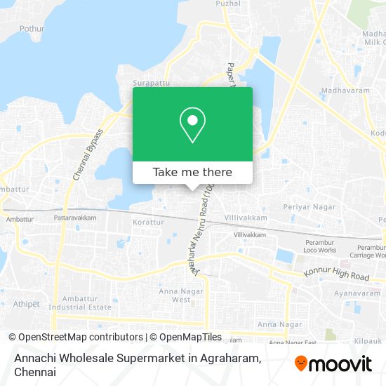 Annachi Wholesale Supermarket in Agraharam map