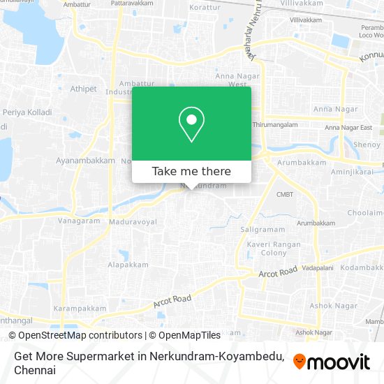 Get More Supermarket in Nerkundram-Koyambedu map