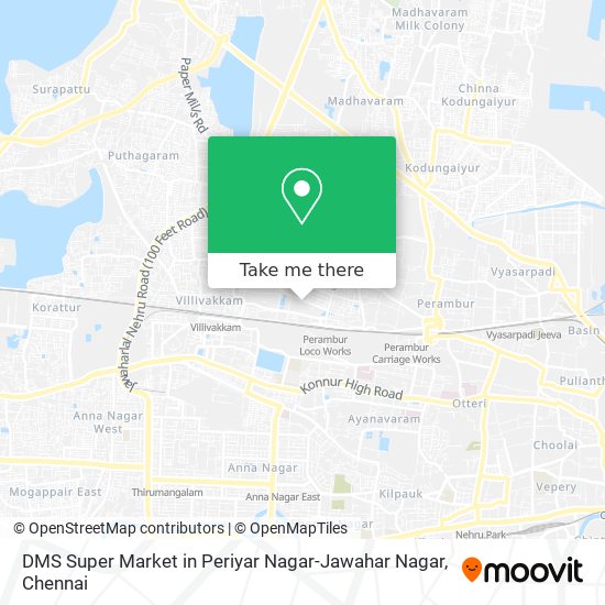 DMS Super Market in Periyar Nagar-Jawahar Nagar map