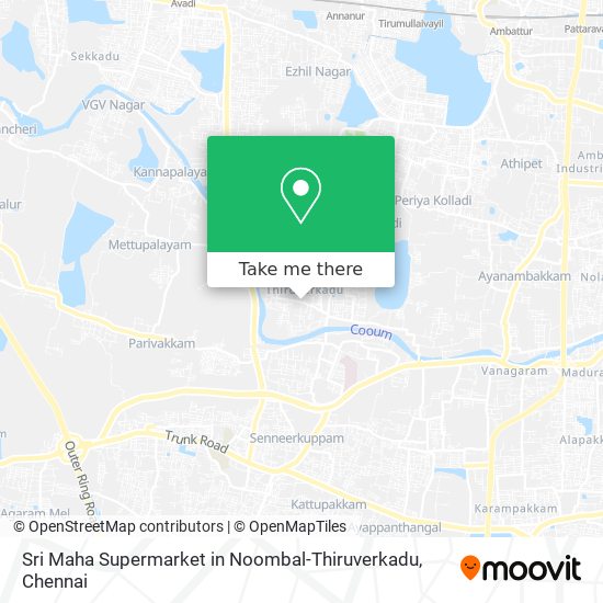 Sri Maha Supermarket in Noombal-Thiruverkadu map