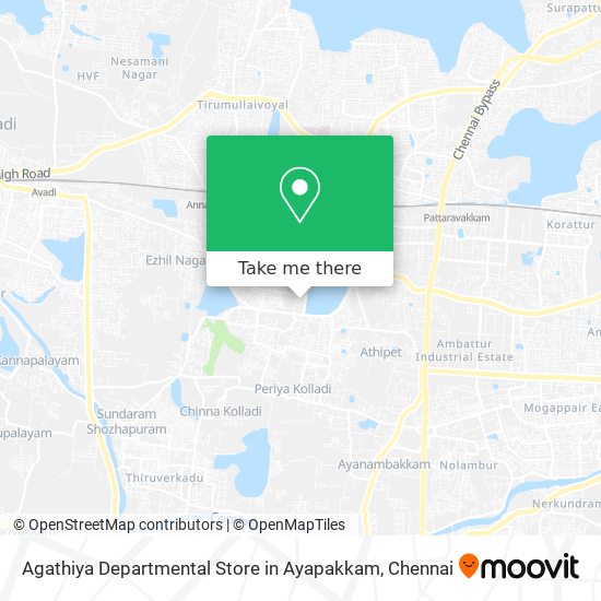 Agathiya Departmental Store in Ayapakkam map