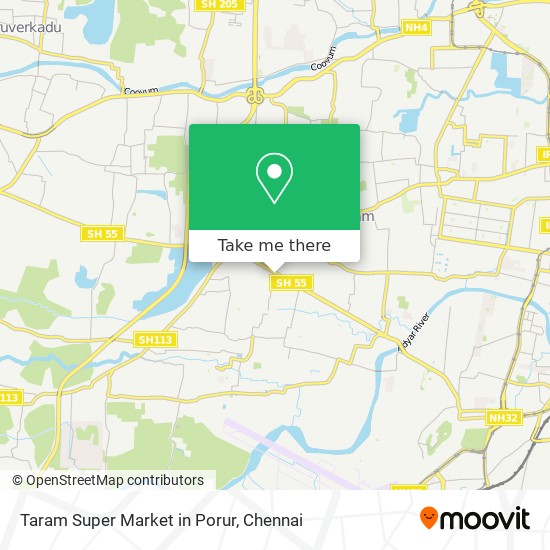 Taram Super Market in Porur map