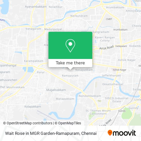 Wait Rose in MGR Garden-Ramapuram map