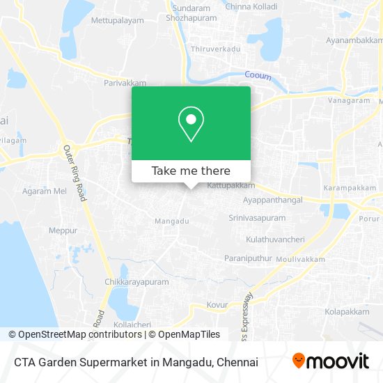 CTA Garden Supermarket in Mangadu map