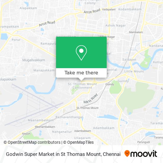 Godwin Super Market in St Thomas Mount map