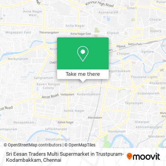 Sri Eesan Traders Multi Supermarket in Trustpuram-Kodambakkam map