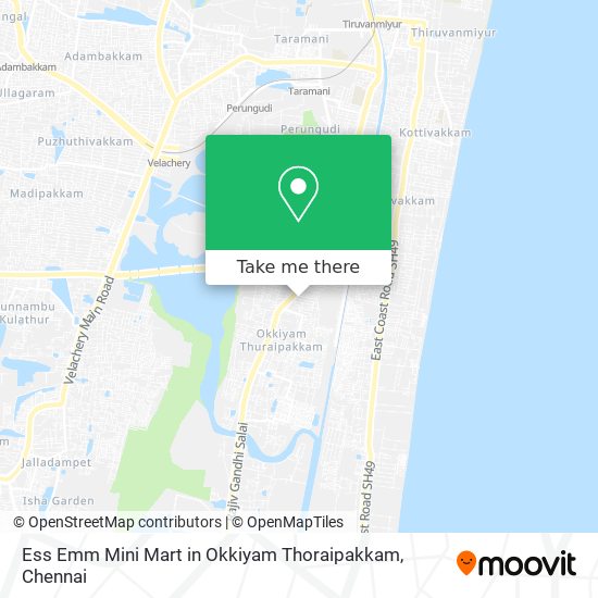 Ess Emm Mini Mart in Okkiyam Thoraipakkam map