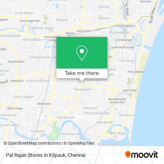 Pal Rajan Stores in Kilpauk map