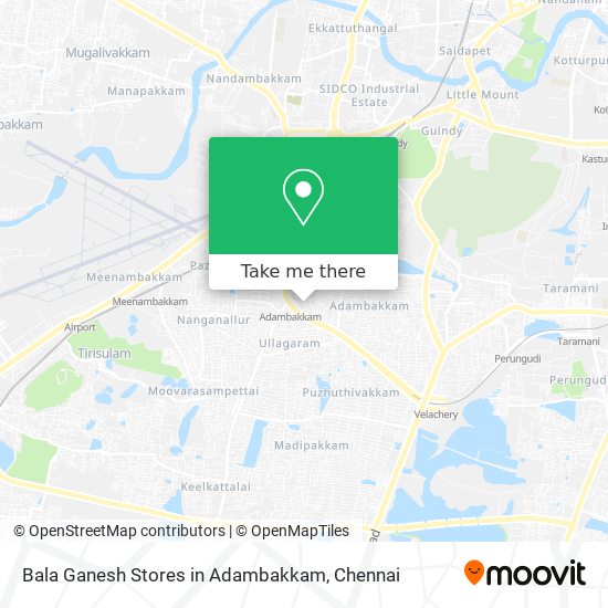 Bala Ganesh Stores in Adambakkam map