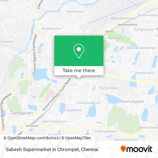 Sabesh Supermarket in Chrompet map