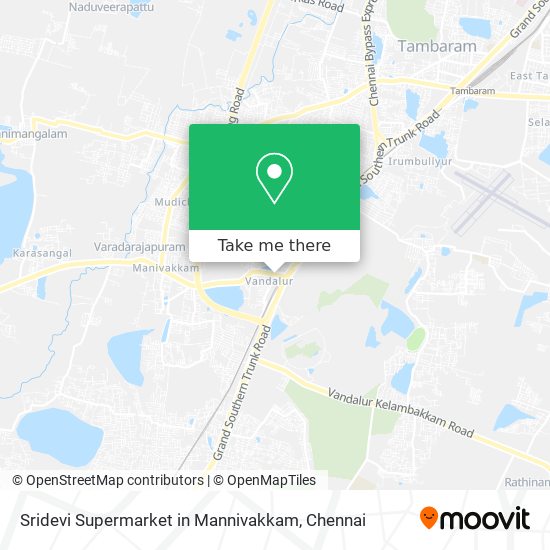 Sridevi Supermarket in Mannivakkam map